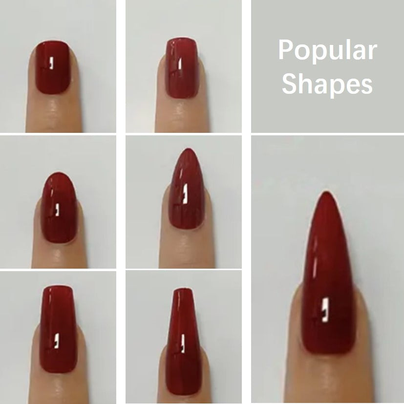 MIEAP handmade press on nail 7 popular nail shapes