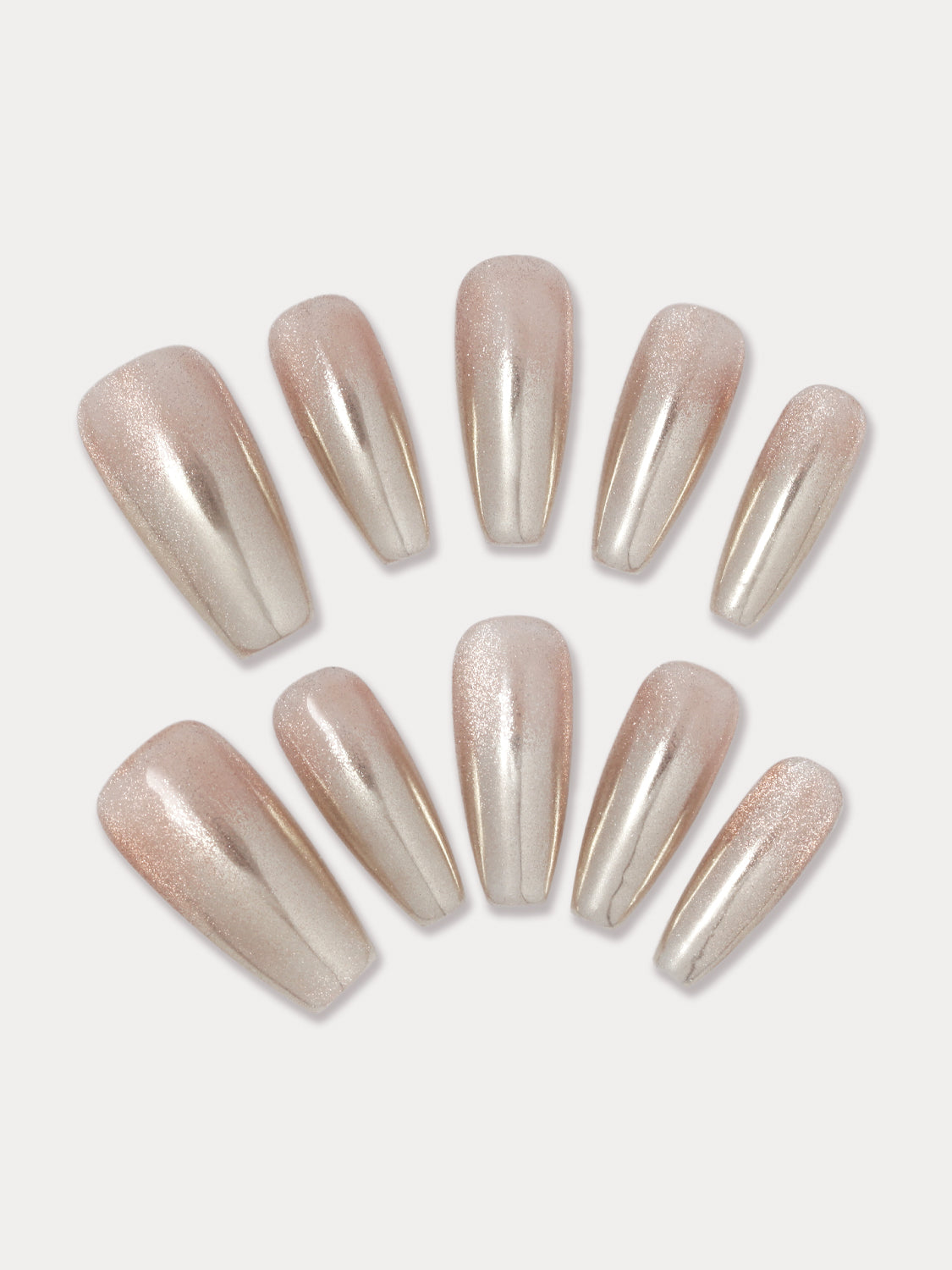 MIEAP glimmer nail set creates a gradient metallic mirror effect using silver chrome powder, with silver wide cat's eye gel applied at the nail roots. In low light, it twinkles subtly like stars, while in strong light, it reveals a dazzling diamond-like brilliance. #MIEAPnails #pressonnail #acrylicnail #nails #nailart #naildesign #nailinspo #handmadenail #summernail #nail2023 #graduationnail #chromenail  #datingnail #promnail
