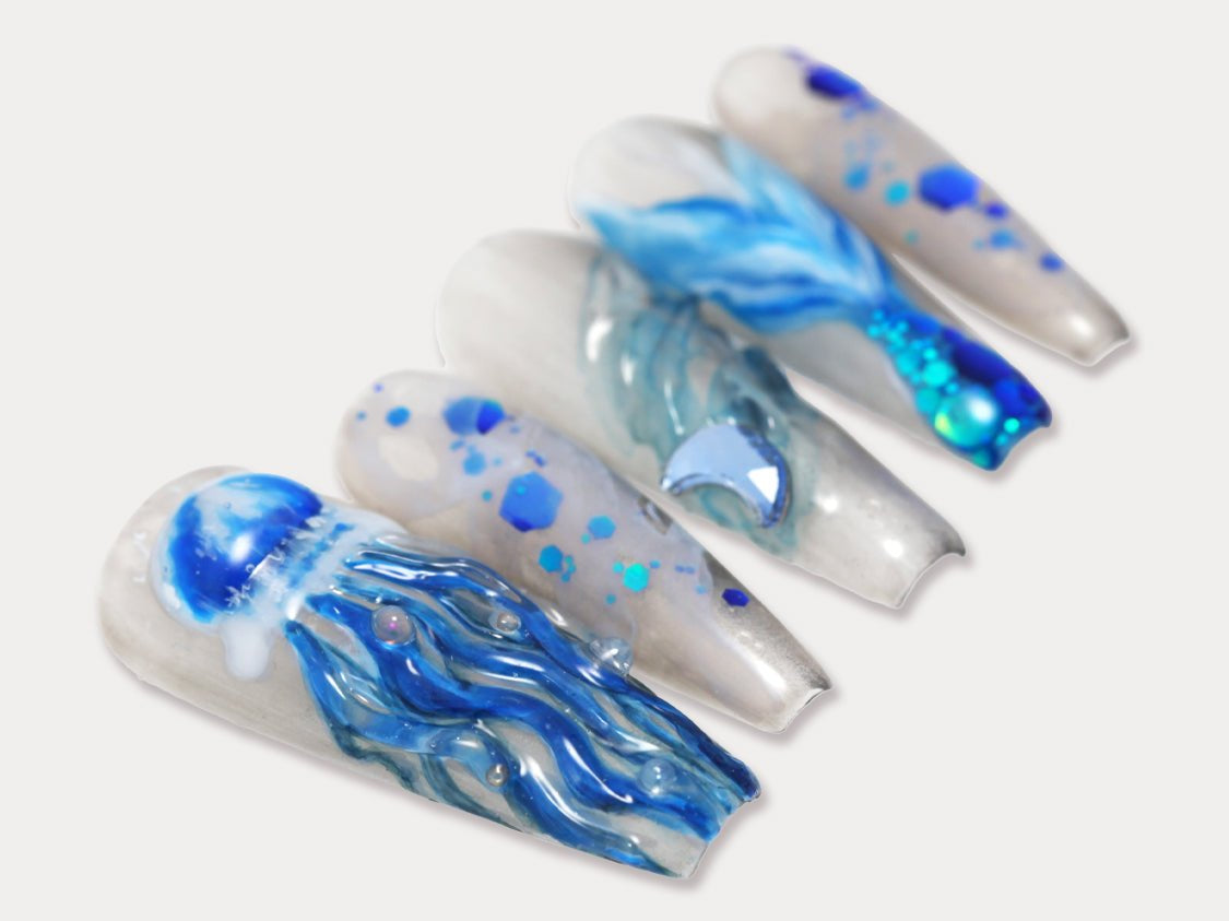 jellyfish nail art
