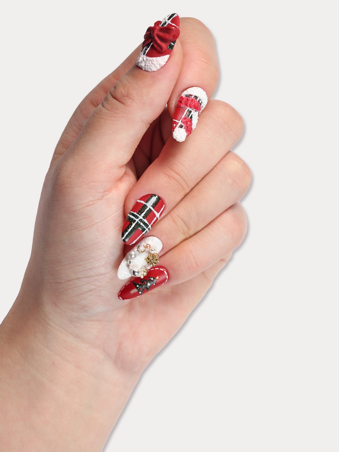 Santa Gift Box Nail Art!! | Creative Nails